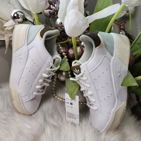 adidas gazelle silver green womens Women's adidas Gazelle Bold Clear Mint/Lucid Blue/Gold Metallic / 7.5 main image 1